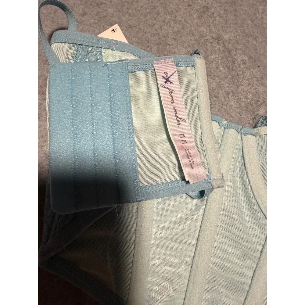 Urban Outfitters Out From Under Blue Lace Corset Top Underwire Bustier M